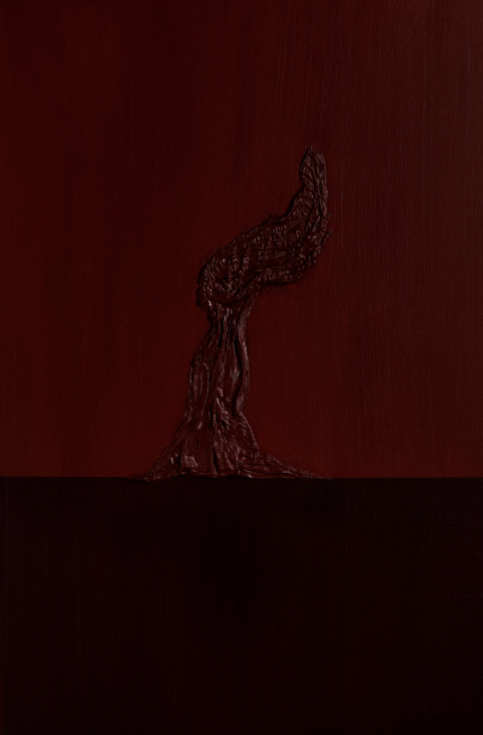 FIGURE IN RED ON DARK BASE 02